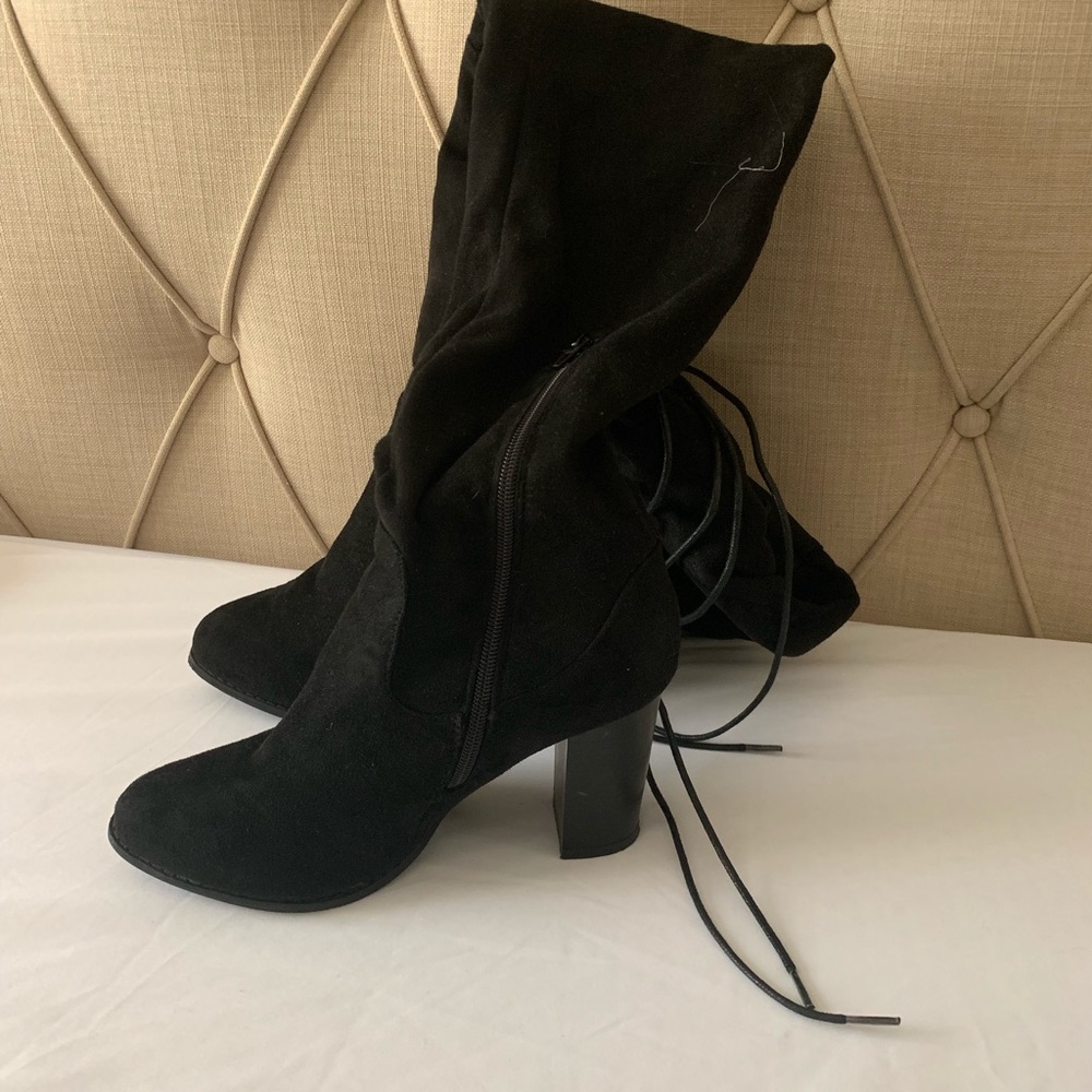 Knee high boots .